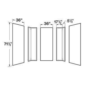 265WHT Durawall Shower Wall Fits Up To 40x69 Alcove in White