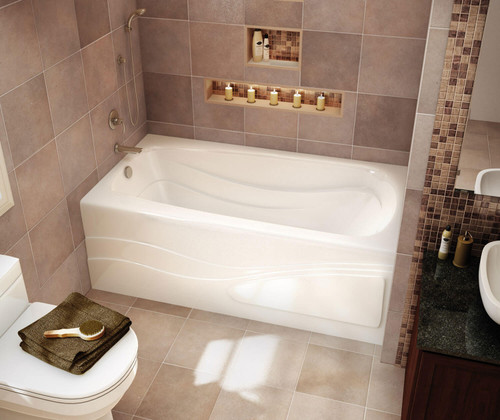 102202-000-001-001 Tenderness 60-in x 36-in Acrylic Alcove Left-Hand Drain Whirlpool Bathtub, White