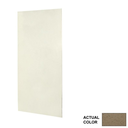 36-in W x 72-in H Solid Surface Shower Wall Panel in Caramel Glass