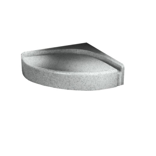 16.313-in D x 16.313-in W x 4-in H Solid Surface Shower Seat in Tahiti Gray