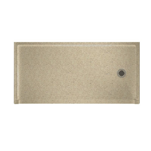 30.1875-in D x 60.375-in W x 4.1875-in H Solid Surface Shower Base with Right-Hand Drain in Prairie