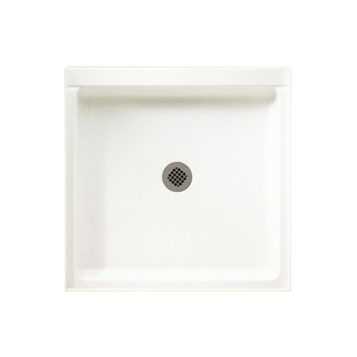 36.375-in D x 36.188-in W x 5.5-in H Solid Surface Shower Base in Tahiti White