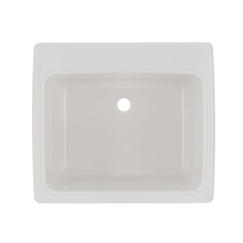 22-in D x 25-in W x 13.5625-in H Solid Surface Utility Sink in White