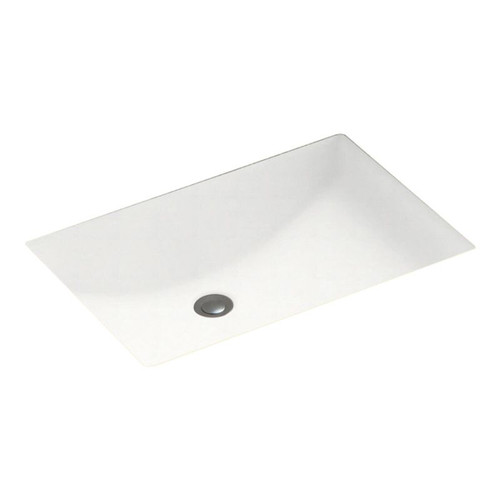 22-in W x 16-in D x 6.25-in H Solid Surface Undermount Bathroom Sink in White