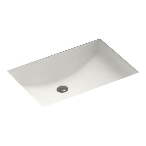22-in W x 16-in D x 6.25-in H Solid Surface Undermount Bathroom Sink in Bisque