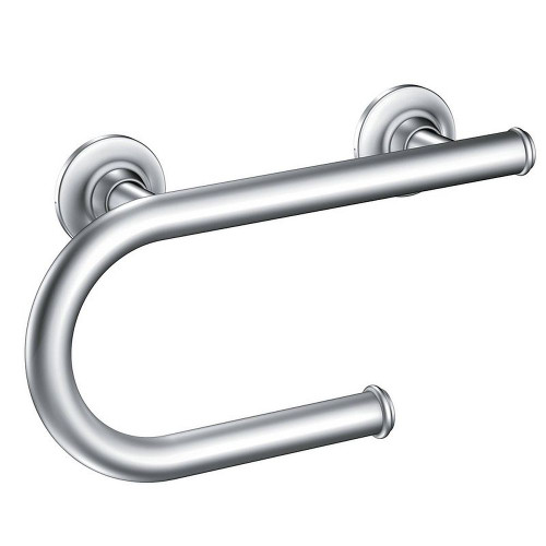 7-5/8in x 1in Grab Bar with Integrated Tissue Holder in Chrome