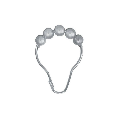 Shower Curtain Roller Rings Set of 12 in Chrome