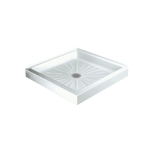 36-in L x 36-in W x 4.5-in H Corner Shower Base in White