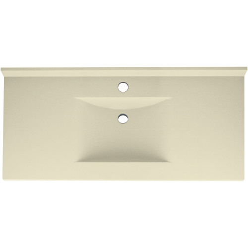 Composite 49-in x 22-in Integral Single Sink Bathroom Vanity Top in Bone