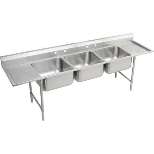 Elkay RNSF8354LR4 Commercial Scullery Sink with 4 Faucet Holes in Buffed Satin