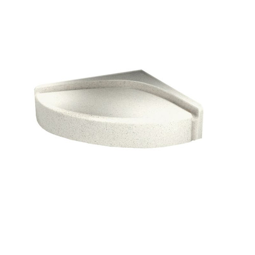 16.313-in D x 16.313-in W x 4-in H Solid Surface Shower Seat in Bisque
