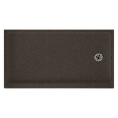 32-in D x 60-in W x 4.3125-in H Solid Surface Shower Base with Right-Hand Drain in Canyon
