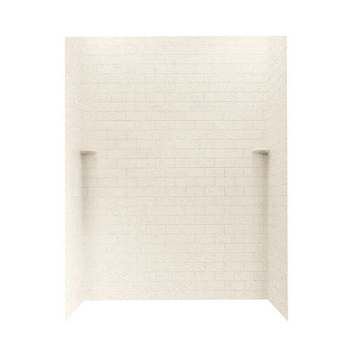 36-in D x 62-in W x 72-in H Solid Surface Shower Wall Kit in Tahiti Desert