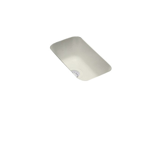 10.875-in D x 17.625-in W x 7.5-in H Solid Surface Undermount Single Bowl Kitchen Sink with 0-Hole in Bisque