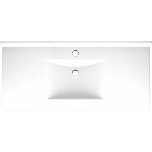 Composite 49-in x 22-in Integral Single Sink Bathroom Vanity Top in White