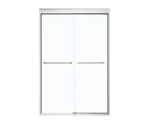 43 to 47in x 71in Semi-frameless Slider Alcove Shower Door with Clear Glass, in Chrome