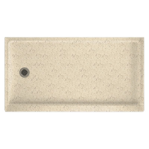 32-in D x 60-in W x 4.3125-in H Solid Surface Shower Base with Left-Hand Drain in Tahiti Desert