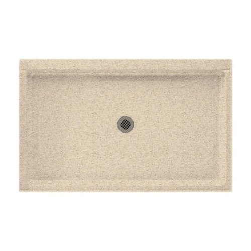 34.188-in D x 54.375-in W x 5.5-in H Solid Surface Shower Base in Bermuda Sand