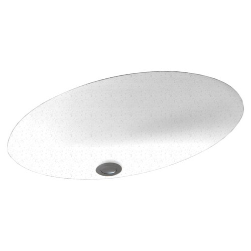 22.5-in W x 16-in D x 5.625-in H Solid Surface Undermount Bathroom Sink in Arctic Granite
