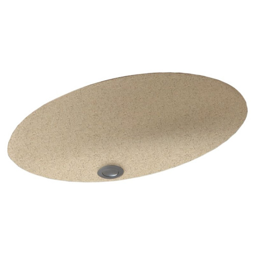 22.5-in W x 16-in D x 5.625-in H Solid Surface Undermount Bathroom Sink in Bermuda Sand