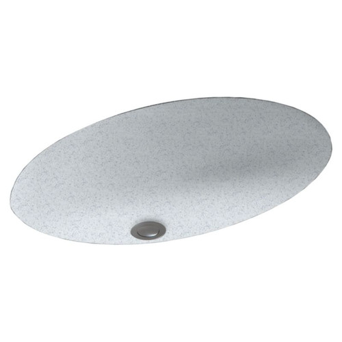 22.5-in W x 16-in D x 5.625-in H Solid Surface Undermount Bathroom Sink in Tahiti Gray