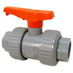 U51TB-E 2 TUBV EPDM CPVC MOD-D, Ball Valve - Model D, Universal End, Tru-Bloc True Union, Corzan HP CPVC Schedule 80, EPDM, U51TB-E