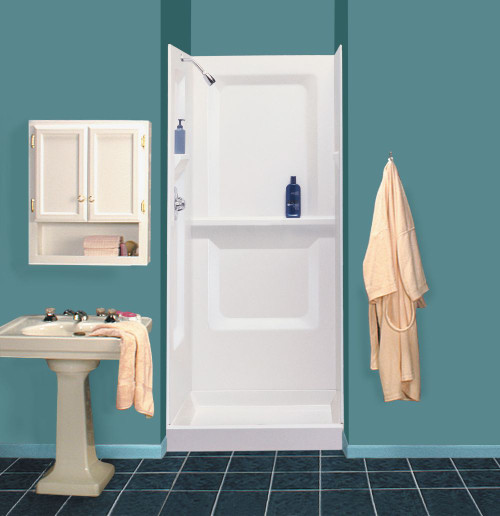 32in x 32inFiberglass Shower Walls for Square Showers, White