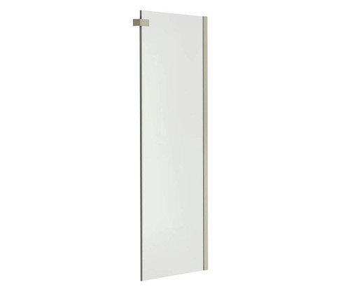 28.75 to 29.875in x 78.75in Maax Halo Clear Glass Frameless Return Panel for 32in Base, in Brushed Nickel