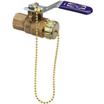 T58570HC 3/4 W/ 3/4 HOSE CAP CHAIN, Two-Piece Bronze Ball Valve - Threaded and Hose Connections, T-585-70-HC  - Box of 5