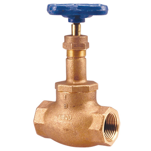 T211B 1 1/2 THD 125# GLOBE W/BRZ SEAT, Globe Valve - Bronze, Bronze Trim, Threaded Ends, T-211-B  - Box of 2