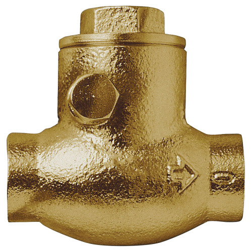SI3 1 1/4 CHECK VALVE BRASS, Check Valve - Brass, Swing, Solder, SI-3  - Box of 5