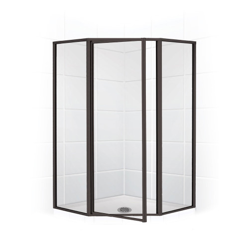 38.753 38" Neo-Angle Shower Enclosure w/ Clear Glass in Black Bronze