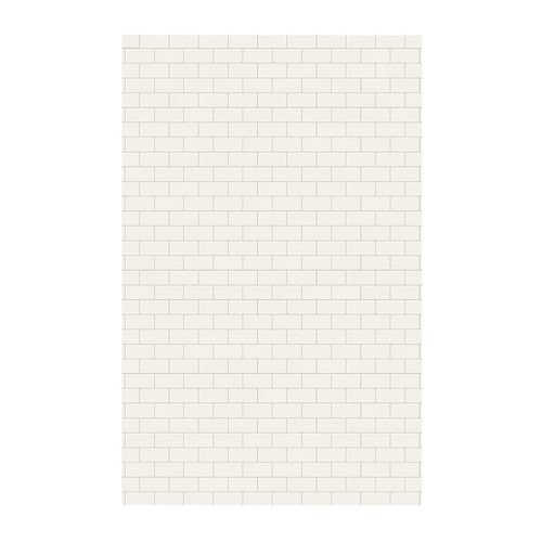 62-in W x 96-in H Solid Surface Shower Wall Panel in Bisque