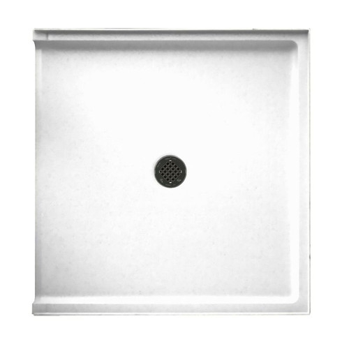 38.375-in D x 37.188-in W x 3.75-in H Solid Surface Shower Base in White