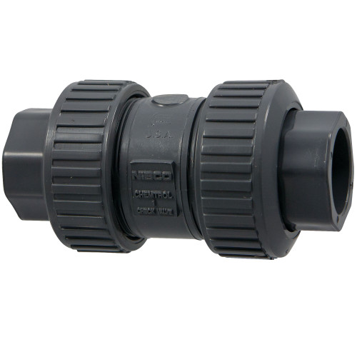 U45BC-V 2 TU BALL CK FKM PVC, Ball Check Valve - Universal Ends, True Union, PVC Schedule 80, FKM, U45BC-V