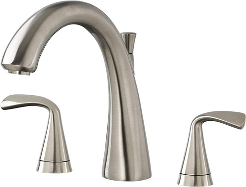 Roman Tub Faucet for Flash Rough Valves in Brushed Nickel Finish