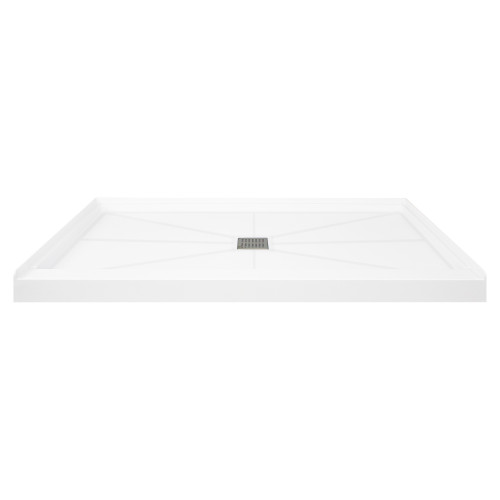 Transolid FL6034C-31 Linear Shower Base with Center Drain, White