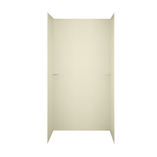 36-in D x 60-in W x 72-in H Solid Surface Shower Wall Surround in Bone