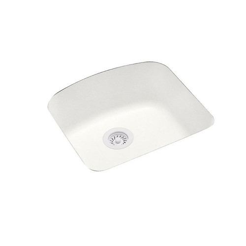 20.875-in D x 20.125-in W x 9.25-in H Solid Surface Undermount Single Bowl Kitchen Sink with 0-Hole in Tahiti Ivory