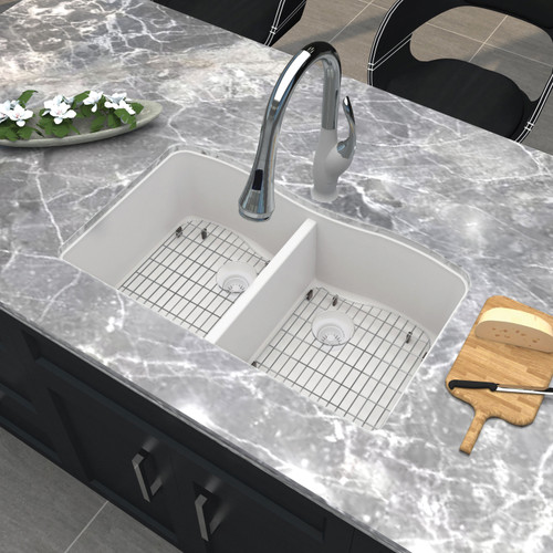 Aversa AUDE3219-01-KIT Radius All-In-One Undermount Kitchen Sink Kit