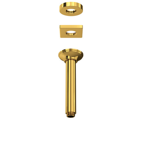 1505/6ULB 7-in Ceiling Mount Shower Arm, Unlacquered Brass