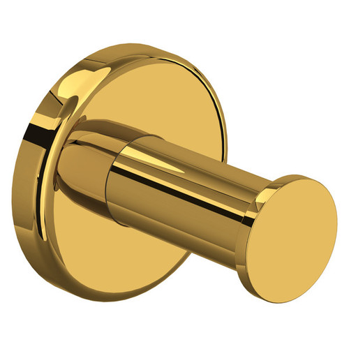 LO7ULB Lombardia Wall Mount Single Robe Hook, Unlacquered Brass