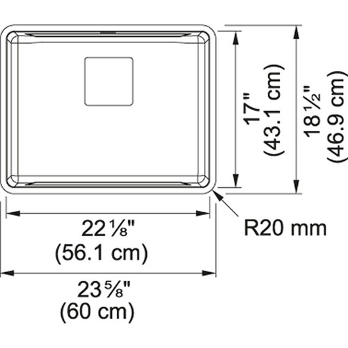 Pescara Um 22-in 18 Gauge Stainless Steel Single Kitchen Sink