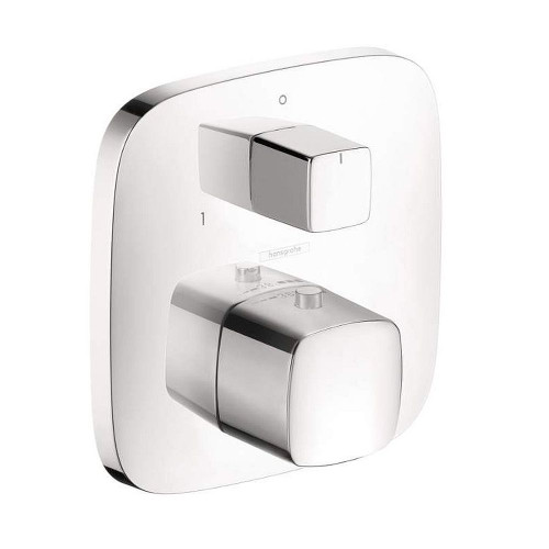 Hansgrohe 15771001 PuraVida Thermostatic Valve Trim with Integrated Diverter and Volume Controls - Less Valve in Chrome