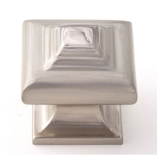 Alno Geometric A1525-SN Knob Transitional 1-1/4-in in Satin Nickel