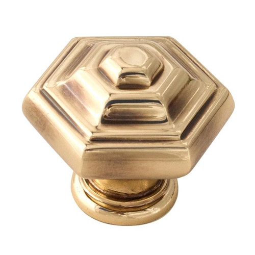 Alno Geometric A1530-PA Knob Transitional 1-1/4-in in Polished Antique