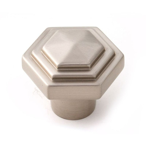 Alno Geometric A1535-SN Knob Transitional 1-1/4-in in Satin Nickel