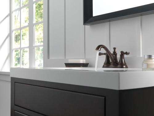 Delta 25713LF-RB Silverton Two Handle Centerset Bathroom Faucet, Venetian Bronze