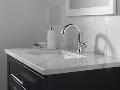 Delta 559HAR-PD-DST Trinsic Single Handle Pull Down Bathroom Faucet, Chrome