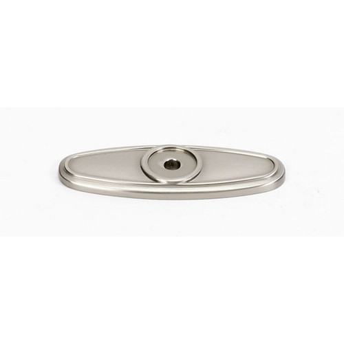 Backplate Traditional 2-1/2-in in Satin Nickel